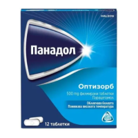Панадол Оптизорб 500мг №12 таблетки п/п/о (Парацетамол)